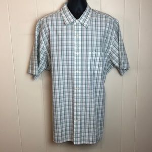 Timberland Short Sleeve Buttondown Shirt Green Plaid Sz XXL